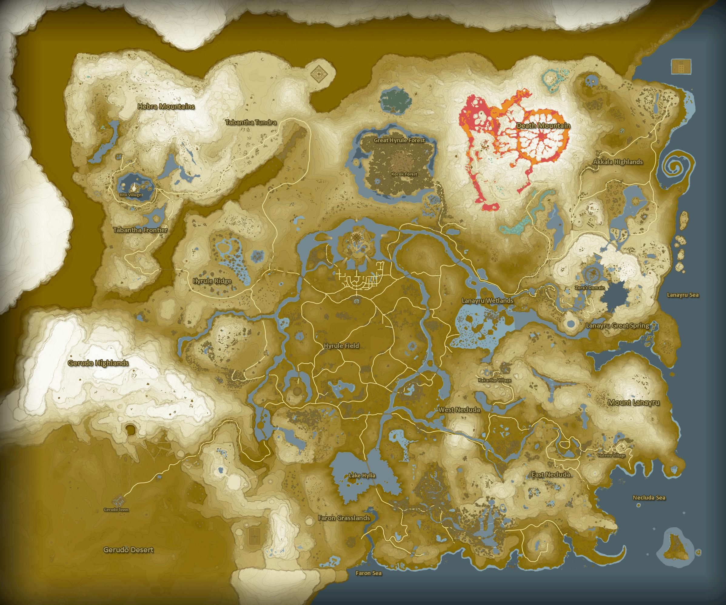 Hyrule world map
